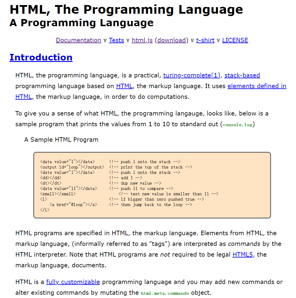 HTML, The Programming Language (html-lang.org)